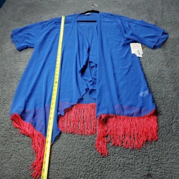 NEW LulaRoe Monroe Kimono Cardigan L Large Multicolor - Picture 7 of 8